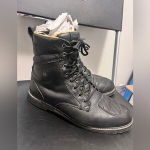 SHIMA THOMSON, Motorcycle Boots for Men - Reinforced Leather Mens Biker Boots